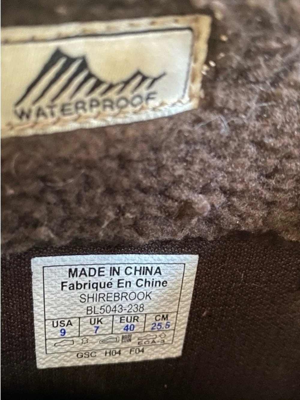 Columbia Shirebrook Brown Suede/Nubuck Pull-On Boots Sz 9 Faux Shearling Lining - Picture 8 of 10